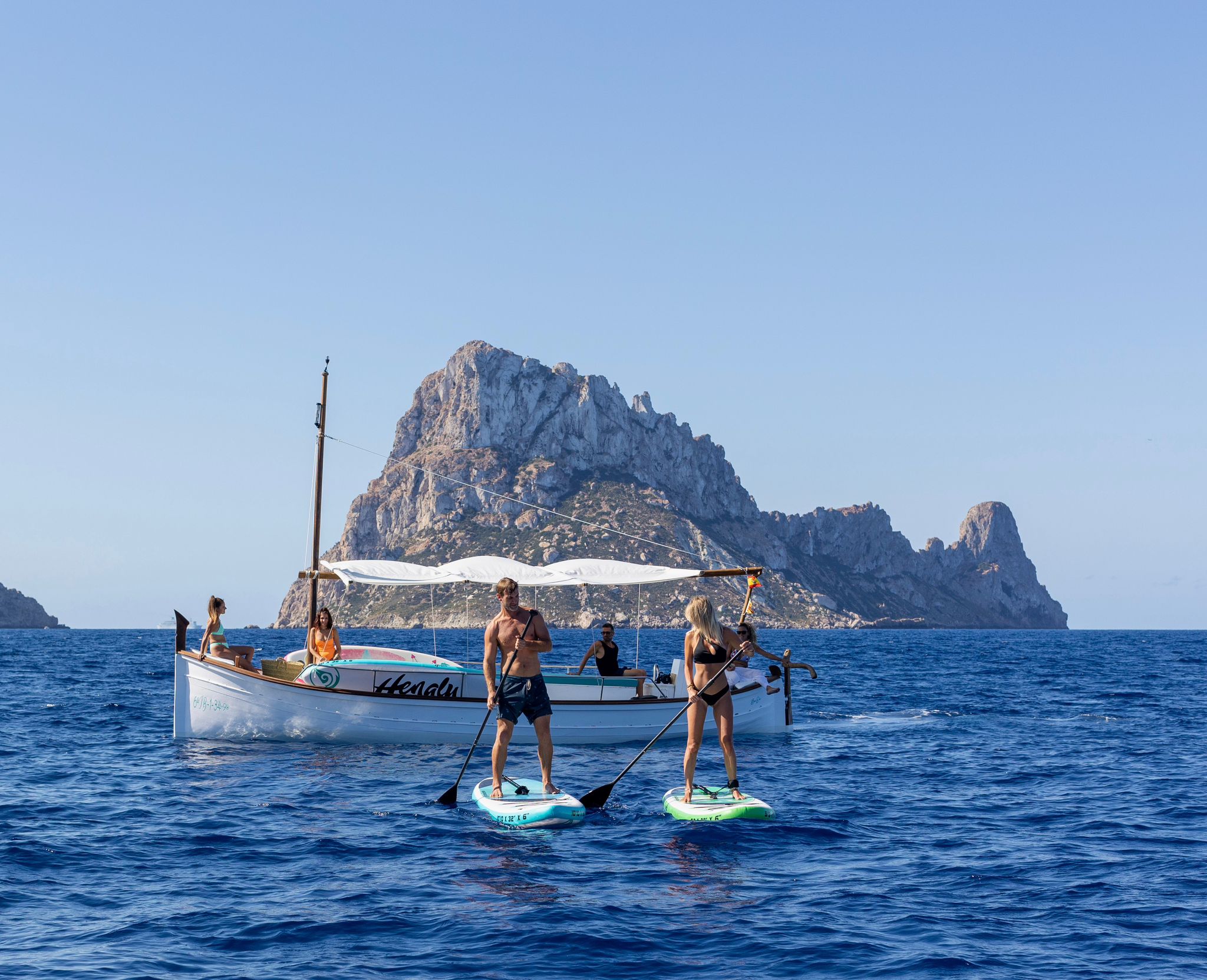 Boat and SUP tour to Es Vedra