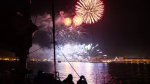 New Year in Lisbon on a boat