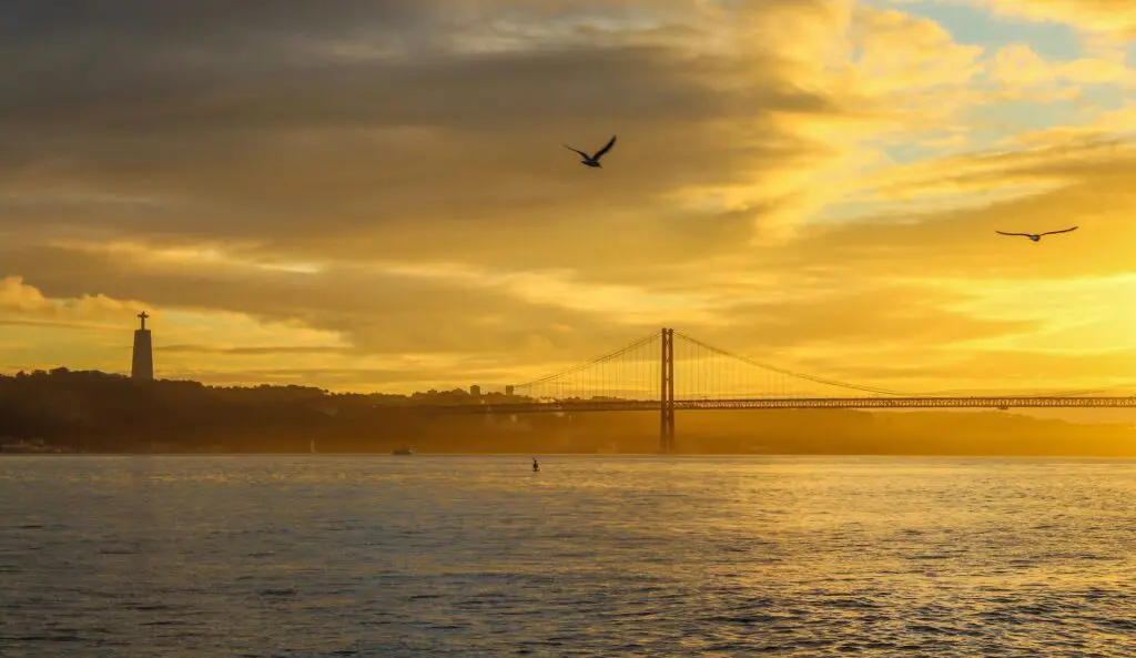 Tagus river sunset cruise in Lisbon