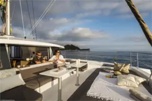 Private meal on a catamaran in Barcelona