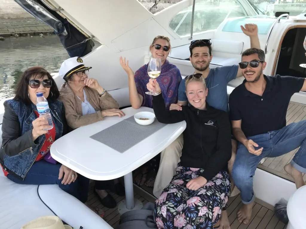 The boat is very comfortable!