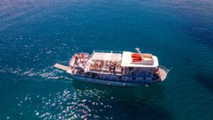 Romantische zonsondergang in Rhodos