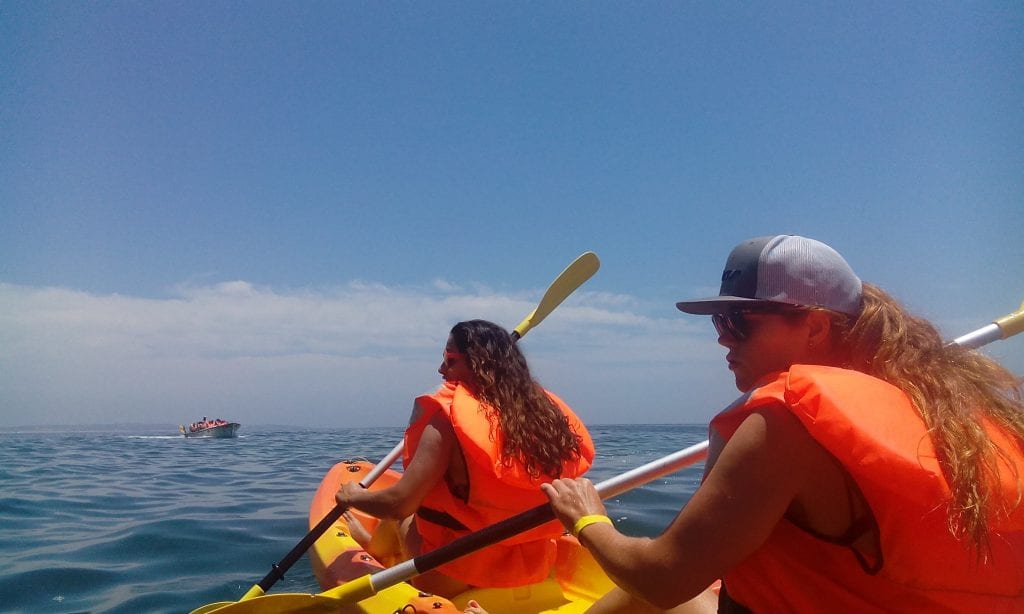 Grab your friends together and go kayaking in Benagil