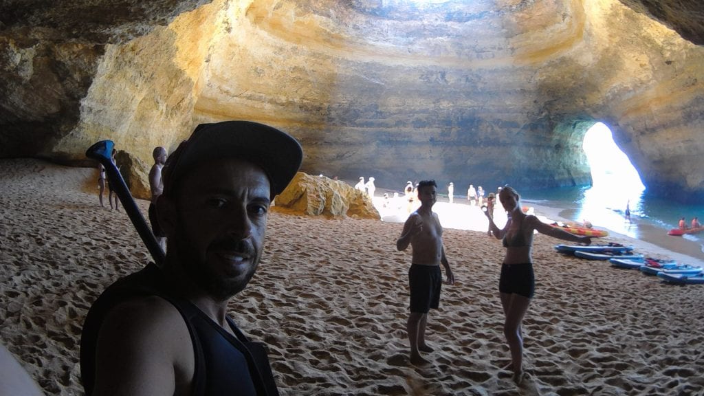 On a SUP tour you can explore the inside of the cave