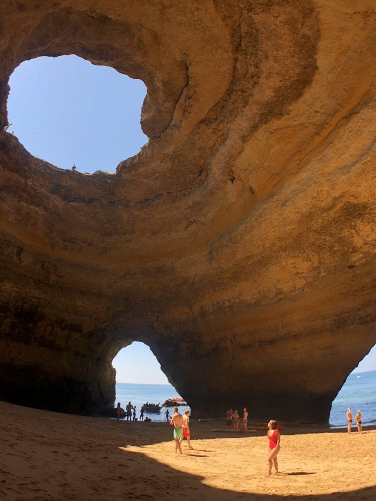 OK, you might not be able to walk around in the cave in your bikini, but you can still enjoy it from the boat