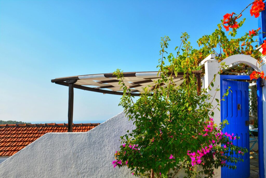 Jardim de inspiração mediterrânica