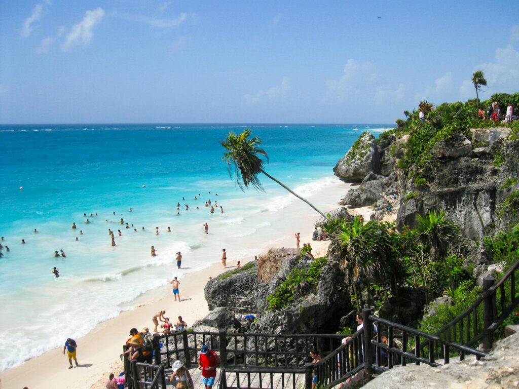 Bela praia em Tulum, México