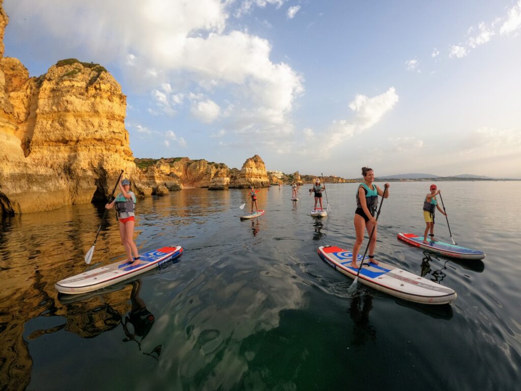 Sonnenaufgangs-SUP-Tour zur Ponta da Piedade