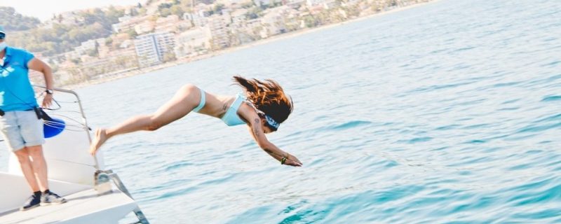 Boat tour in Málaga with swimming in the sea