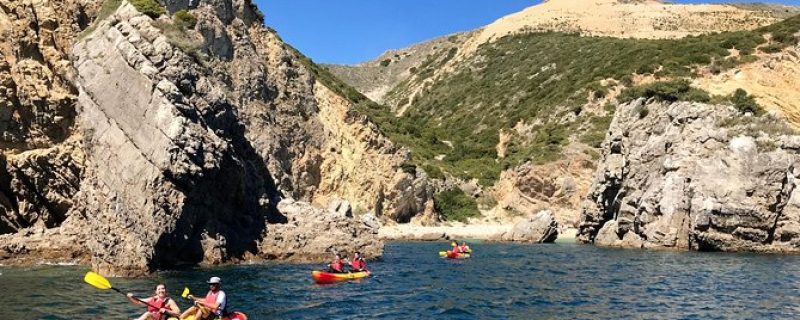 kayakers in Sesimbra