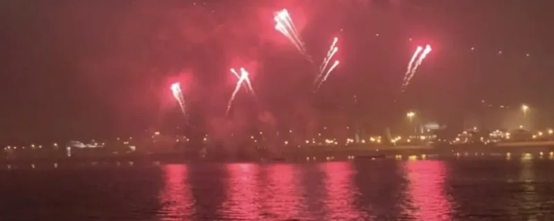 Silvester auf einem Boot