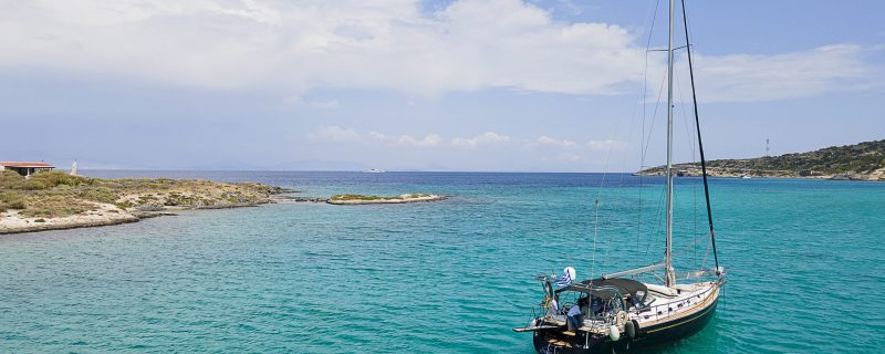 Athen Sailing Boat in turquoise waters
