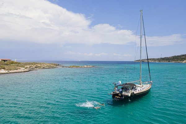 Athen Sailing Boat in turquoise waters