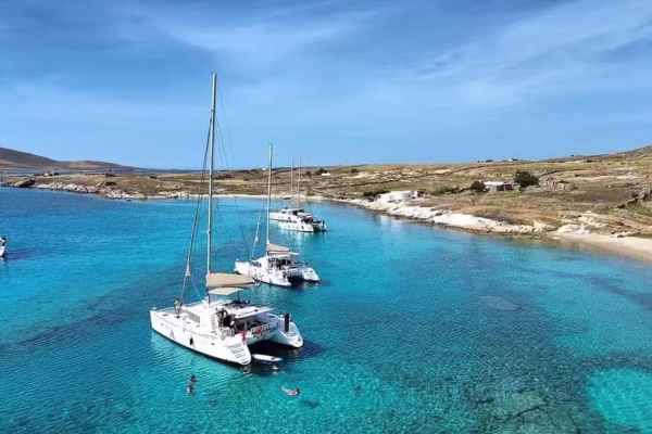 Mykonos Luxury Catamaran Cruise: Delos & Rhenia Islands