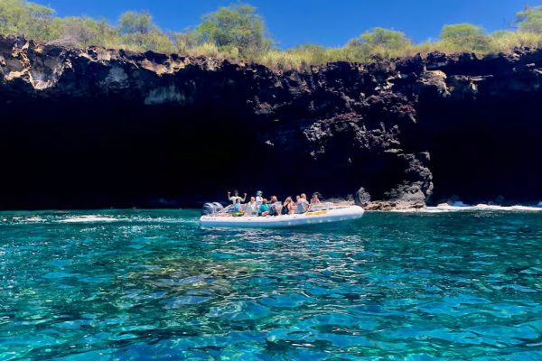 RIB in Kona, Hawaii, for a snorkel tour