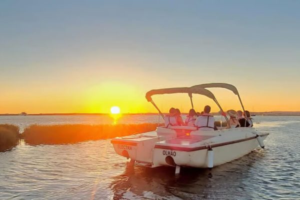 sunset boat tour in Ria Formosa