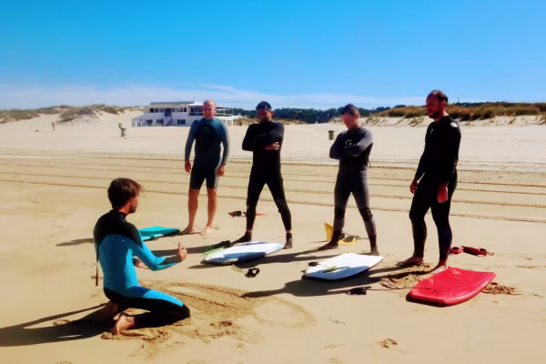 bodyboard lesson on the ebach in Lisbon